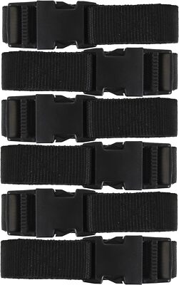 Harrier Hardware Utility Strap with Quick-Release Buckle Black 72-Inch 6-Pack