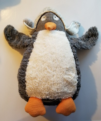 Pier 1 One Imports Plüsch Pinguin grau weiß Strickmütze 16 Zoll nicht mehr sprechen stofy - Bild 4 von 12