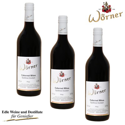 (10,67 /l) Cabernet Mitos Spätlese trocken 3 x 0,75l WEINGUT WÖRNER Rotwein Wein