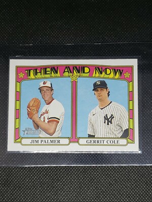 2021 Topps Heritage GERRIT COLE/JIM PALMER #TN-11 THEN AND NOW