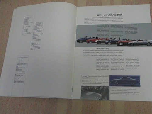 Karmann promo brochure 1999 Big format. Combined lots - Picture 3 of 17