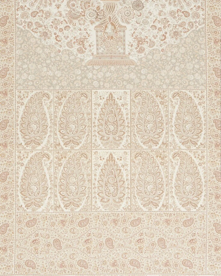 "Ткань для штор Schumacher ""ПАНЕЛЬ ИЗ КОЛЬМЕРИ ПЕЙСЛИ"" 3,4 МЕТРА ПЕРГАМЕНТ 100% лен" - Изображение 4 из 4