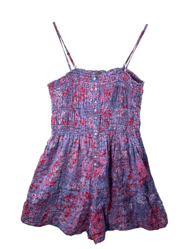 Free People One Sammi Romper floral boho beach 90s cottage gauzy sz XL - Bild 2 von 10