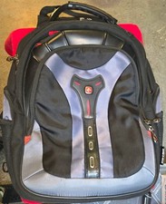 SWISSGEAR Solid Black/Gray Padded Laptop Backpack, Universal Compatible