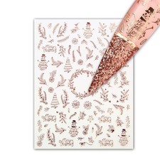 3x Nagelsticker - Selbstklebende Nail Sticker Ros&eacute;gold (SONS-102)