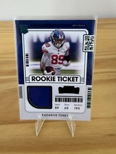 2021 Panini Contenders Rookie Ticket Swatches Kadarius Toney Giants RTS-KTO