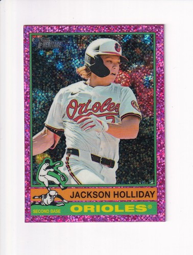 2025 Topps Heritage CHROME PINK SPECKLE #329 JACKSON HOLLIDAY (CJ)