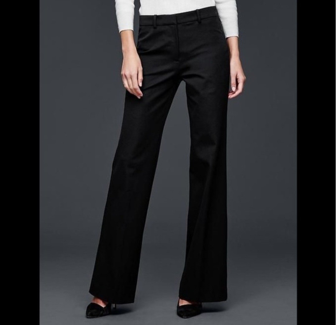 Gap bi stretch flare black stretchy pants 90s y2k minimalist size 8 Reg
