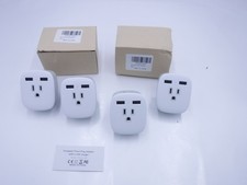 4 Pack European Plug Adapter With Dual USB-Type C France, Italy, Germany, Spain