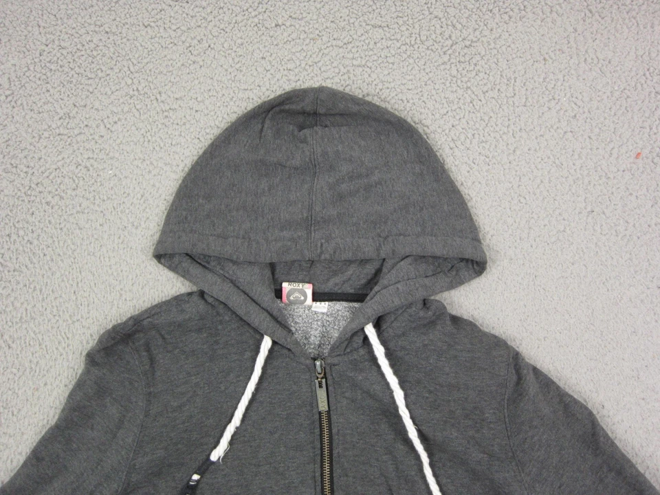 Sudadera con Capucha Roxy Mujer Gris Medio Cremallera Completa Cordón Polar Sudadera Damas Foto 2 de 4