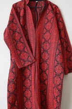 Traditional Palestinian / Jordanian Embroidered Thobe Kaftan Dress Black - WARDA