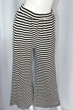 Hippie Streifen Hose Ajour Strick Pants Cotton Creme Weiß Schwarz 36,38,40,42Neu