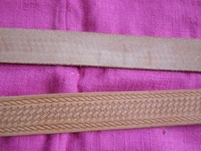 1.5" Vegetable Tanned embossed Leather Belt Blanks, Straps. 56-60 inches