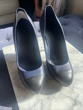 Black Chanel CC Cap Toe Heels size EU 39.5 Original box and dust bags included.�