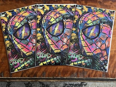 INSANE DEAL! 3x Set SPIDER-MAN Spot Foil Snake Skin Kyle Willis Dork Graffiti #1