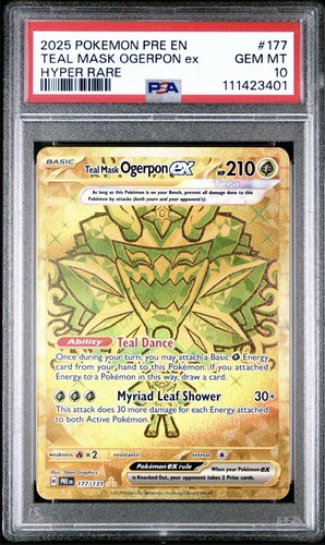 Teal Mask Ogerpon ex graded PSA 10 for sale on eBay