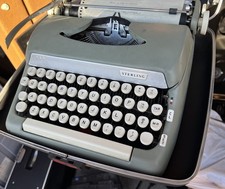 1965 Smith-Corona Sterling  Seafoam Green Portable Typewriter. Tested. Works. thumbnail