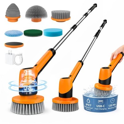 Spin Scrubber for Bathroom - Cordless Brush Scrubber for Cleaning- IPX7 Showe...