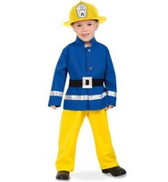 Fasching KostüM Feuerwehrmann Gelb Blau Comicfigur 2-Tlg. Mit GüRtel 104