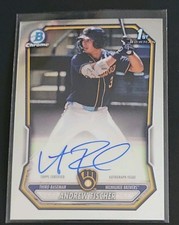 ANDREW FISCHER 2026 BOWMAN CHROME PROSPECT AUTO #CPA-AF MILWAUKEE BREWERS