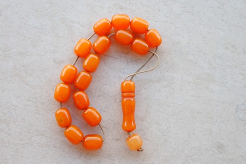 Vintage Resin Prayer Beads Rosary Antique Look Religious Collectible - Picture 8 of 11