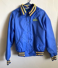 Vintage 70s 80s Don Alleson UCLA Bruins Varsity Bomber Jacket Blue Gold Size M