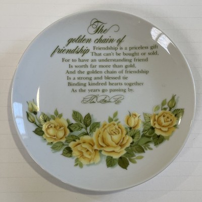 Helen Steiner Rice The Golden Chain Of Friendship Plate 