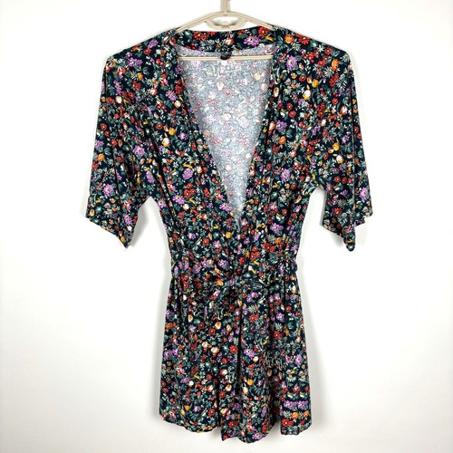 Vera Bradley Fresh Cut Floral Animal Print Jersey Knit Robe Cotton Short 2XL/3XL