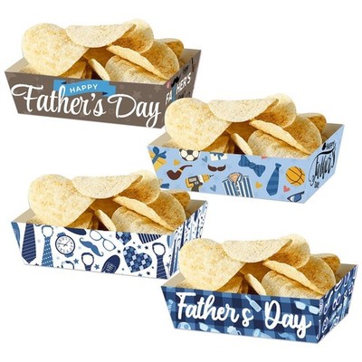 12 Stück Vatertag blau Lebensmittelboxen 22,5 cm x 16,5 cm stabil Karton Snack