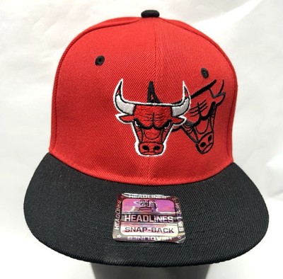 Headlines Chicago Bulls Snapback Acrylic Ball Cap Hat (YB)