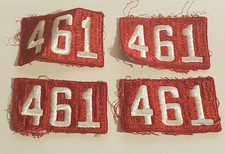 VINTAGE BOY SCOUTS OF AMERICA UNIFORM BSA RED WHITE TROOP NUMBER PATCH 461 4