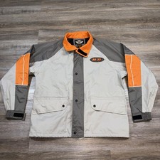 VTG Harley Davidson Jacket Mens M Long Sleeve Distressed Reflective Rain No Hood