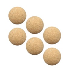 Natural Wood Color Table Football Balls 6pcs Cork Material 36mm to 50mm Sizes