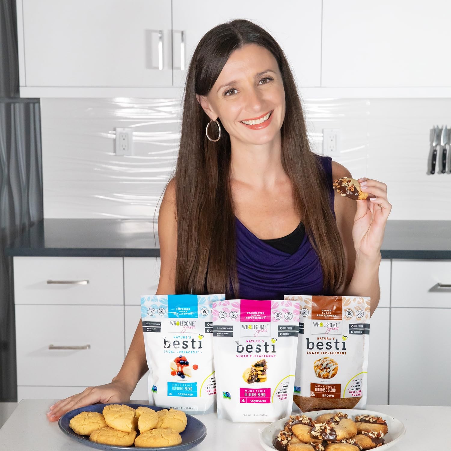 Besti Natural Sugar Substitute - Keto Granulated Monk Fruit Sweetener Blend W...