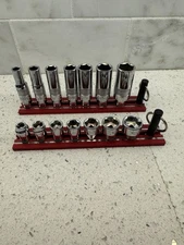 VIM Tools 1/4” Low Profile Dual Drive SAE Shallow & Deep Socket Sets