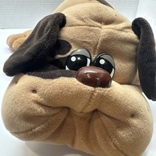 Vintage 1985 Tonka Pound Puppies 18" Brown short Ears Spots Plush Puppy collar