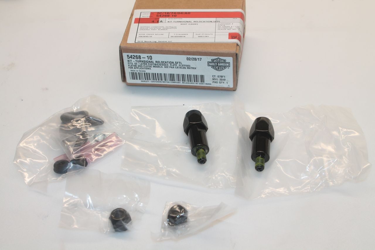 Kit relocalisation cligno pour Harley Davidson 54268-10 en acier noir