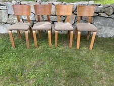 Vintage MCM Mid Century Modern Thonet Bentwood Wood Dining Chairs Set Of 4