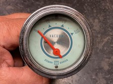Vintage Stewart Warner Twin Blue Vacuum Gauge 427280 2-516 Gauge