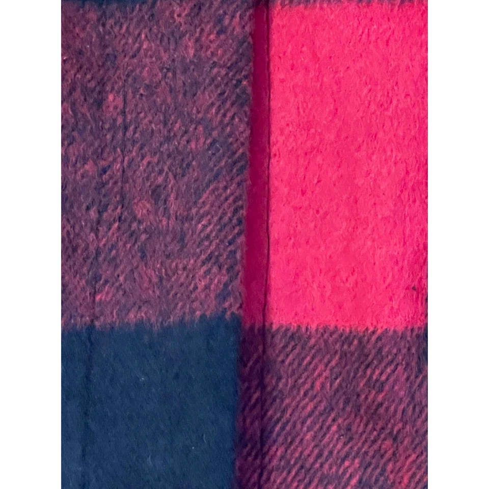 Denim & Co. Red Black Fleece Lumberjack Relaxed Long Sleeve Coat Jacket Med NWOT - Image 4 of 4