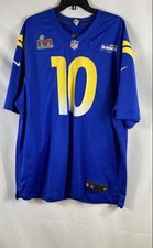 Nike Men's Los Angeles Rams Cooper Kupp #10 Super Bowl LVI Patch Jersey Blue XXL