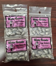(4) Packs Water Gremlin 1/2 Oz Egg Sinkers Size PEG-8