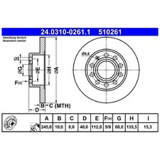 2x Bremsscheibe hinten für Seat Exeo 3R2 ST 3R5 | 26222481