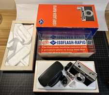 Vintage Agfa Iso-Flash-Rapid 35mm camera, clear cube. new in display box.