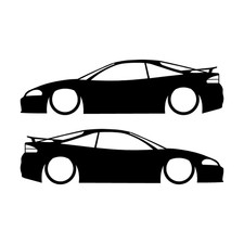 Set Of 2 Car Decal Stickers For Eagle Talon Tsi 2g
