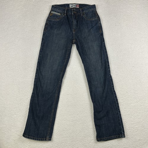 Quiksilver QuikJean Jeans Youth Straight Fit Dark Wash Denim Casual Pants - Picture 2 of 15