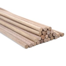 24pcs Wooden Dowel Rods, 1/4 X 12 Inch Long Walnut Rod inch