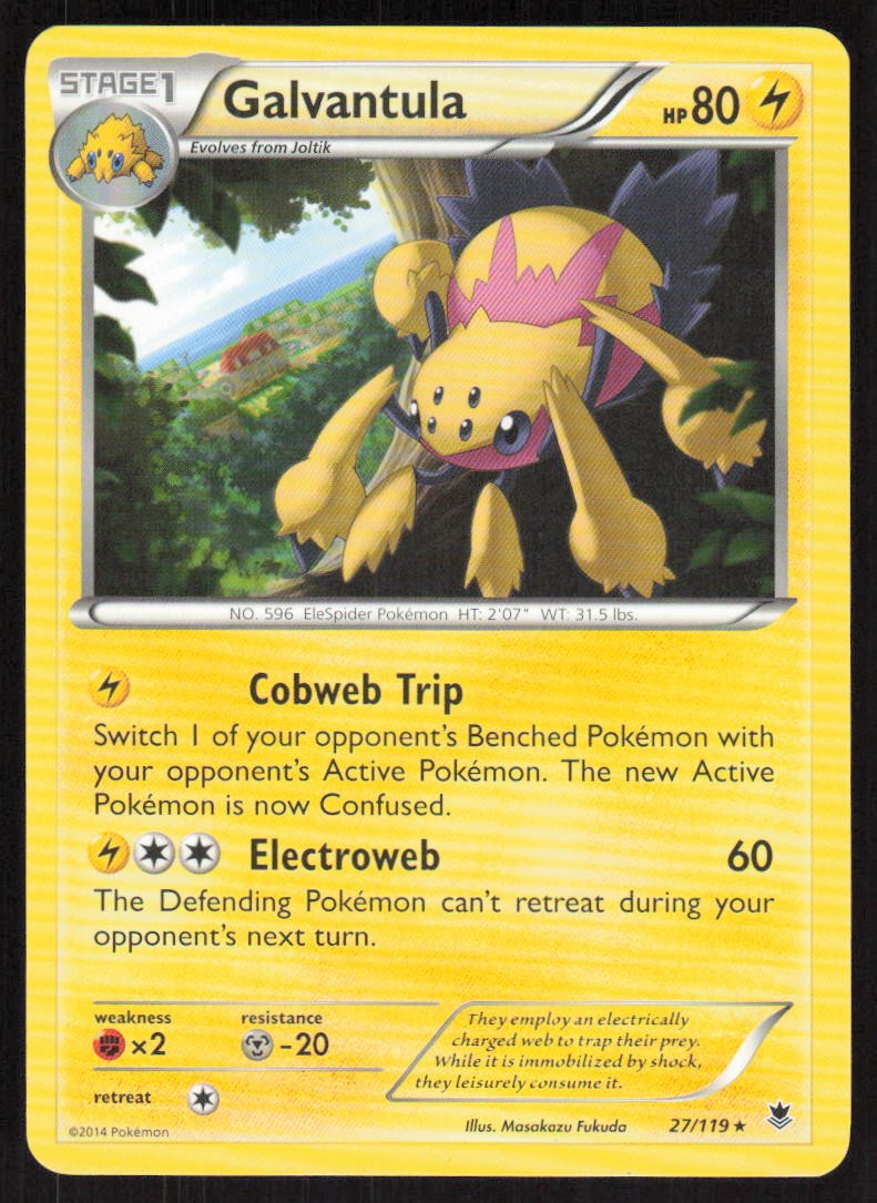 Galvantula (XY Phantom Forces) 27/119 Holo Holo Rare Deck Exclusives Pokemon LP