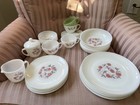 30 Piece Set FireKing Milk Glass Anchor Hocking Fleurette Lead Free USA made — photo 9