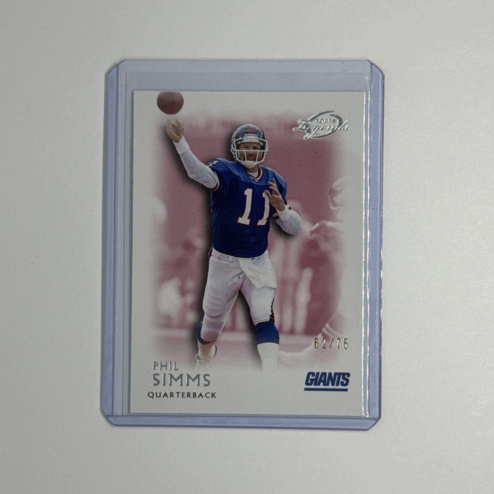2011 Topps Gridiron Legends Red #23 Phil Simms Giants /75